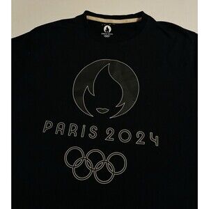 NEW Official 2024 Paris Summer Olympics Black T-Shirt XL Games Sports USA France